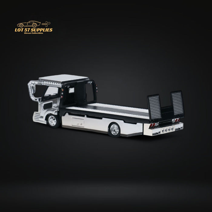 MicroTurbo Dekotora Flatbed Tow Truck With Stickers 1:64 - for just $54.99! 