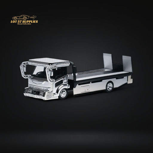 MicroTurbo Dekotora Flatbed Tow Truck With Stickers 1:64 - for just $54.99! 