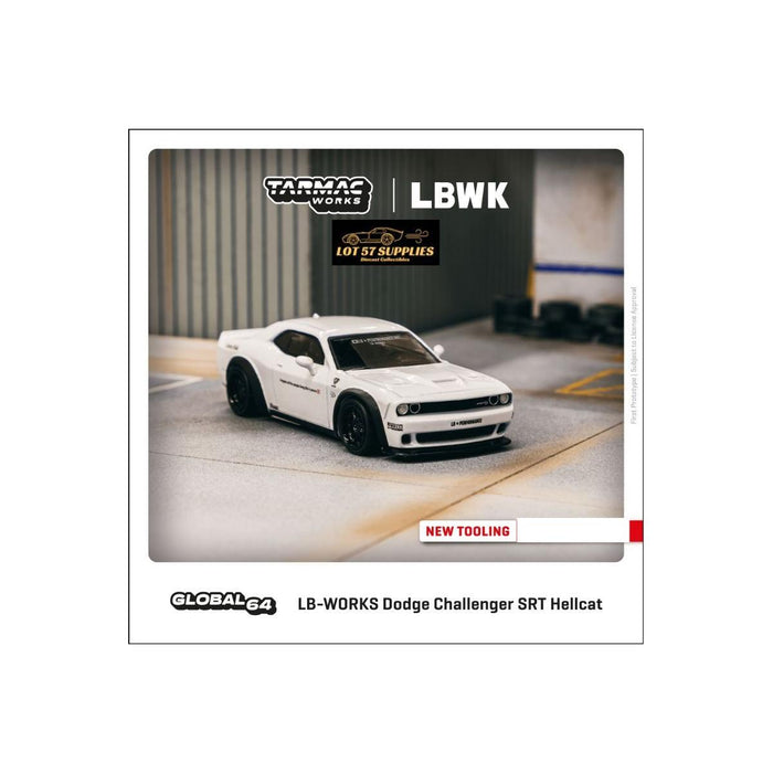 Tarmac Works Global64 Dodge Challenger SRT Hellcat LB_Works T64G-TL039-WH 1:64 - Just $22.99! Shop now at Retro Gaming of Denver