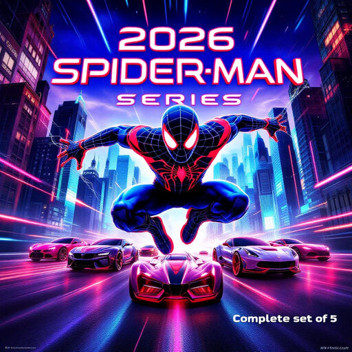 Hot Wheels Silver Series Spider-Man Complete Set of 5 (2026) - Limited Edition Collectible Diecast Cars - for just $29.99! 
