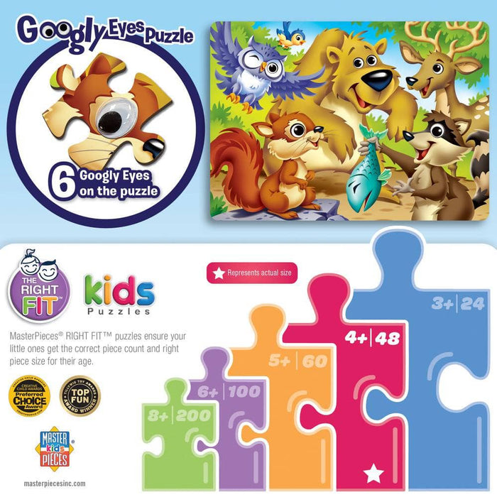 Googly Eyes - Woodland Animals 48 Piece Jigsaw Puzzle - for just $12.99! 