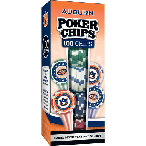 Auburn Tigers 100 Piece Poker Chips - Just $29.99! Shop now at Retro Gaming of Denver