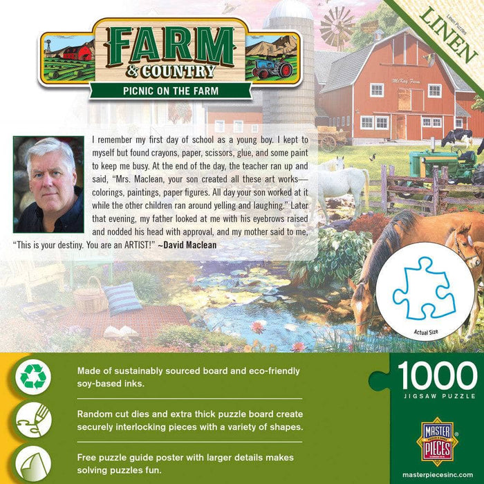 Farm & Country - Picnic on the Farm 1000 Piece Jigsaw Puzzle - for just $16.99! 