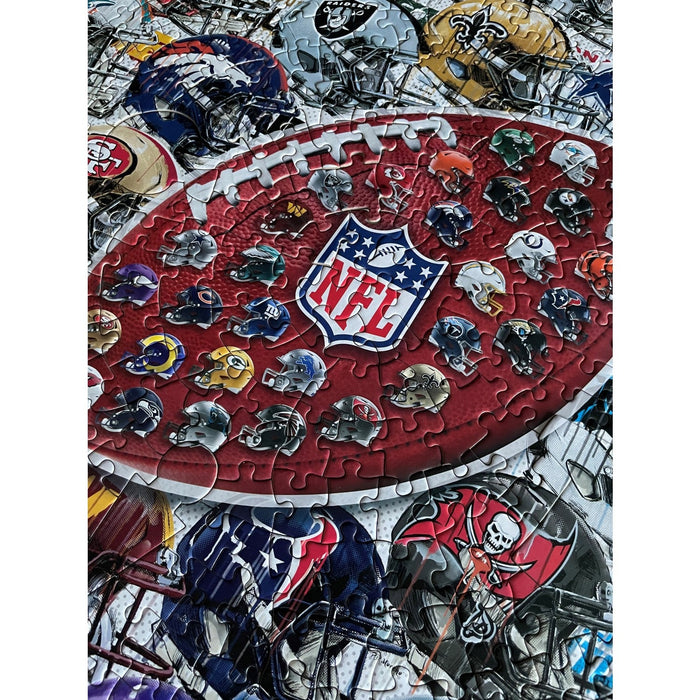 NFL - Helmet Drip Art 500 Piece Shaped Jigsaw Puzzle - Just $16.99! Shop now at Retro Gaming of Denver