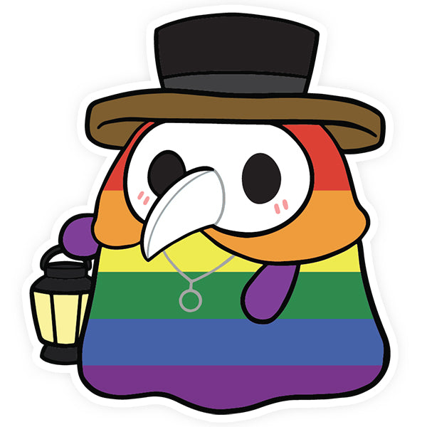 Squishable Plague Doctor Rainbow Pride Sticker - for just $4! 