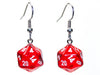Chessex Dice: Hook Earrings - Translucent Red Mini-Poly d20 Pair - for just $9.98! 