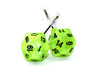 Chessex Dice: Stud Earrings - Vortex Bright Green Mini-Poly d20 Pair - for just $9.98! 