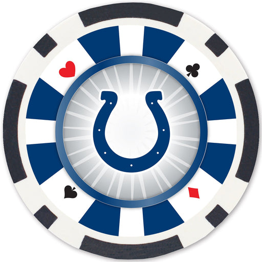 Indianapolis Colts 100 Piece Poker Chips - Premium Poker Chips & Sets - Just $29.99! Shop now at Retro Gaming of Denver