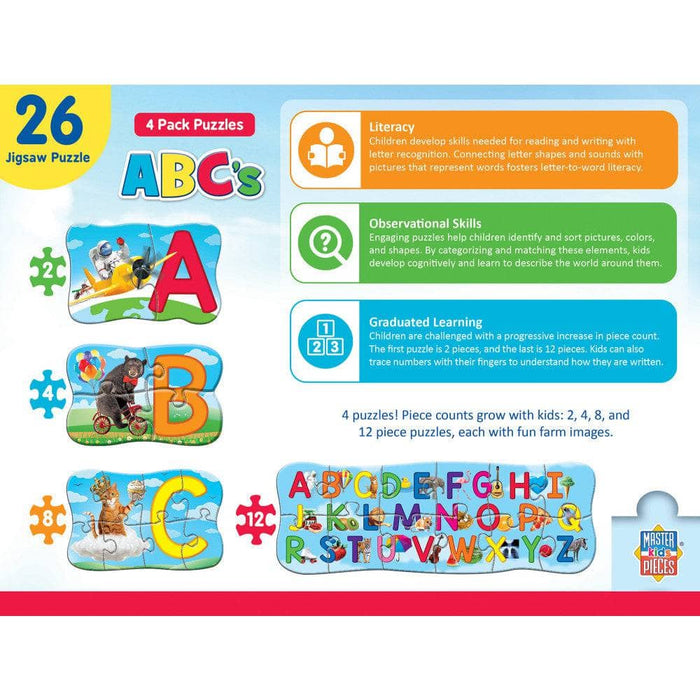 ABC's - Educational 4-Pack Jigsaw Puzzles - for just $12.99! 