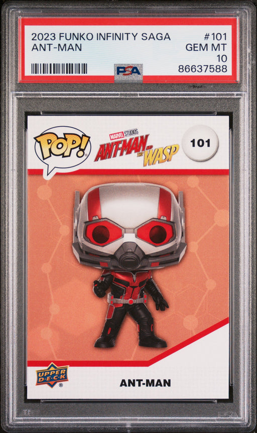 2023 UPPER DECK FUNKO POP MARVEL  ANTMAN  #101  PSA 10 - for just $39! 