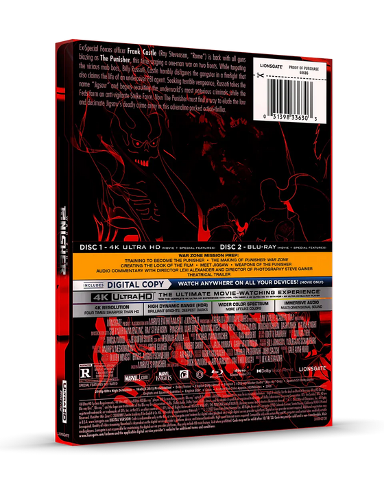 Punisher: War Zone - Limited Edition Steelbook (4K Ultra HD + Blu-ray + Digital) - for just $36.99! 