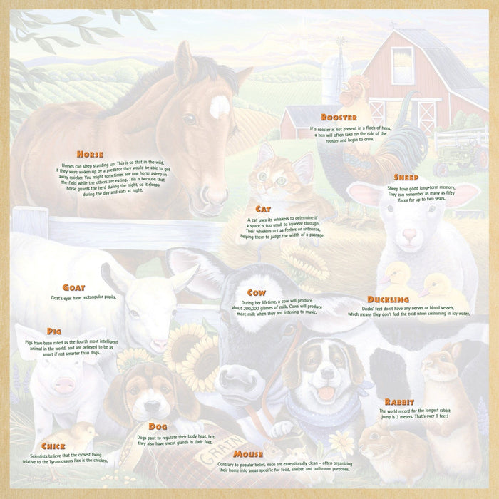Wood Fun Facts - Farm Friends 48 Piece Wood Jigsaw Puzzle - for just $14.99! 