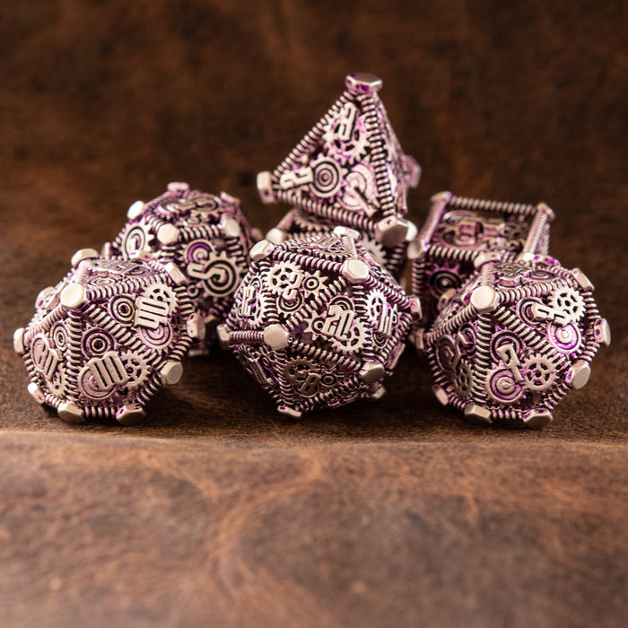 Weird West Wasteland Hollow Metal Dice Set - Purple and Silver - Just $59.99! Shop now at Retro Gaming of Denver