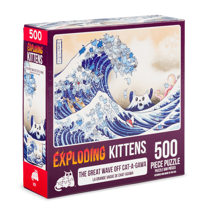 Puzzle: Exploding Kittens - The Great Wave of Cat-A-Gawa - for just $9.99! 