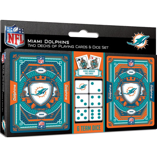 Miami Dolphins - 2-Pack Playing Cards & Dice Set - for just $19.99! 