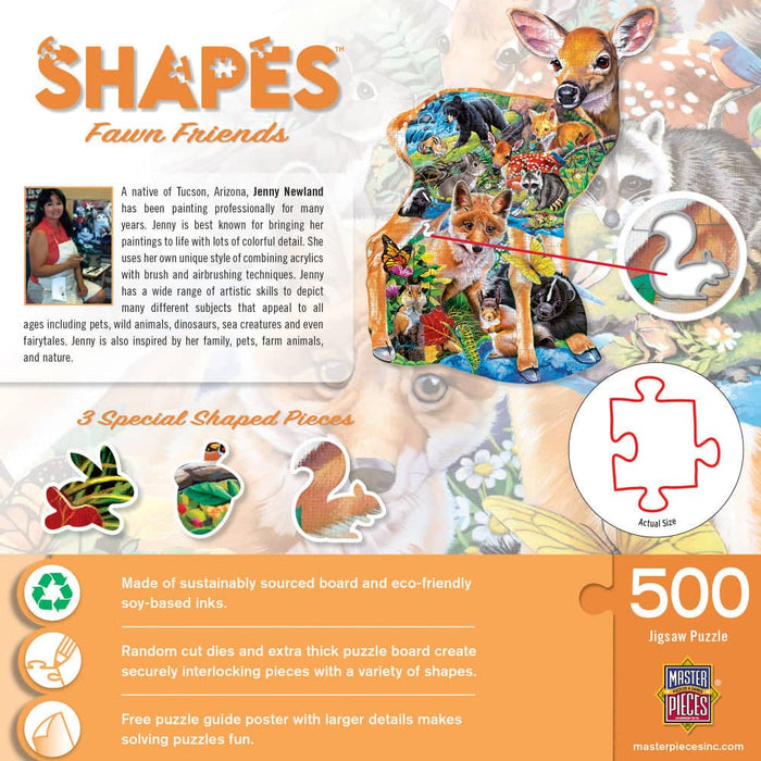 Shapes - Fawn Friends 500 Piece Jigsaw Puzzle - for just $14.99! 