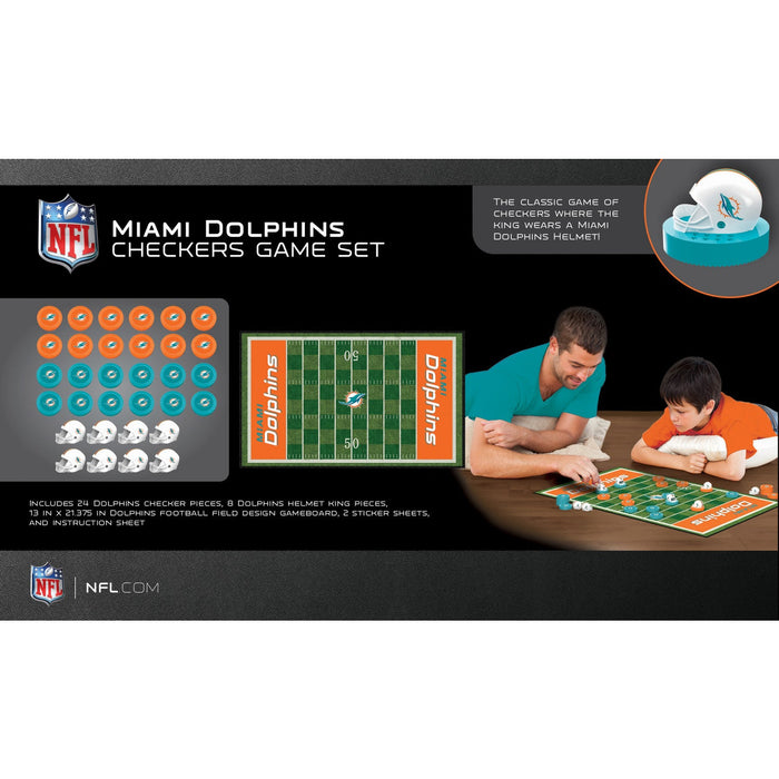 Miami Dolphins Checkers Board Game - Just $19.99! Shop now at Retro Gaming of Denver