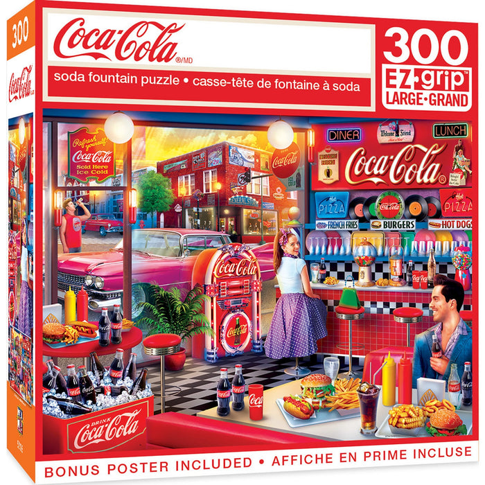 Coca-Cola - Soda Fountain 300 Piece EZ Grip Jigsaw Puzzle - Just $14.99! Shop now at Retro Gaming of Denver