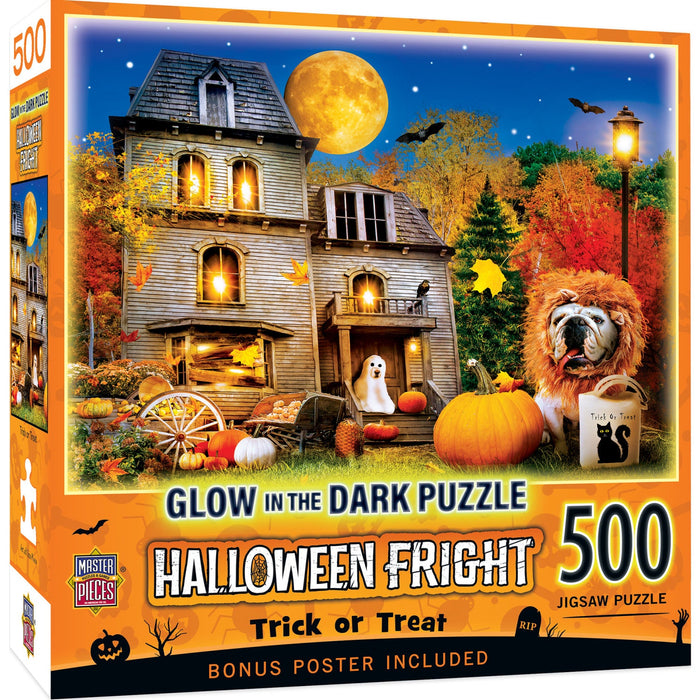 Glow in the Dark - Trick or Treat 500 Piece Jigsaw Puzzle - Just $14.99! Shop now at Retro Gaming of Denver