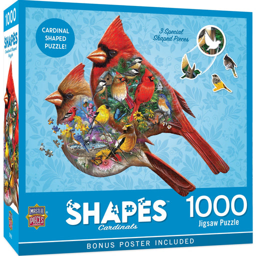 Contours - Cardinals 1000 Piece Shaped Jigsaw Puzzle - Just $16.99! Shop now at Retro Gaming of Denver