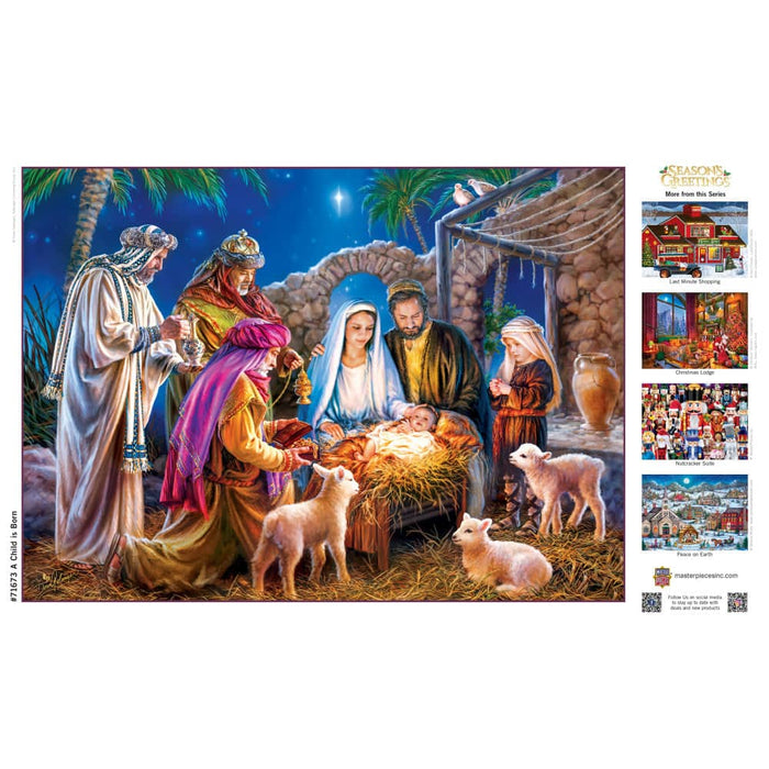 Season's Greetings - A Child is Born 1000 Piece Jigsaw Puzzle - for just $16.99! 