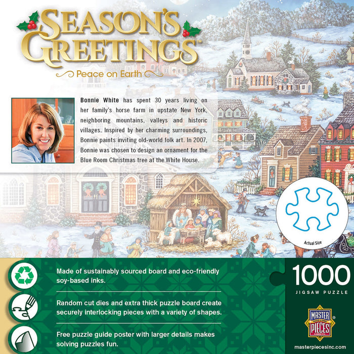 Season's Greetings - Peace on Earth 1000 Piece Jigsaw Puzzle - Just $16.99! Shop now at Retro Gaming of Denver