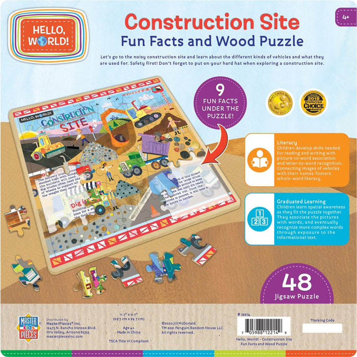 Hello, World! - Construction Site 48 Piece Wood Jigsaw Puzzle - for just $14.99! 