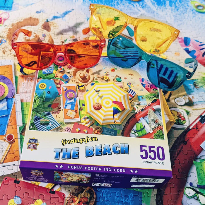 Greetings From The Beach - 550 Piece Jigsaw Puzzle - Just $14.99! Shop now at Retro Gaming of Denver