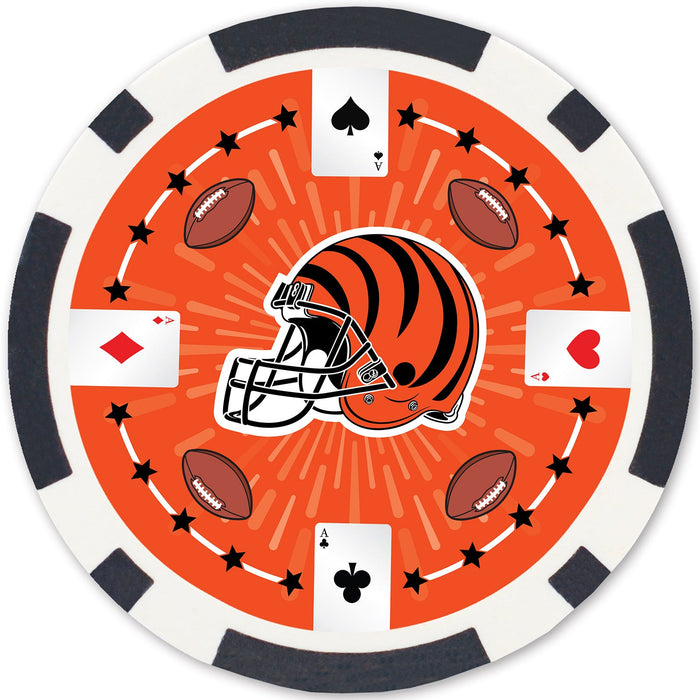 Cincinnati Bengals 100 Piece Poker Chips - Just $29.99! Shop now at Retro Gaming of Denver