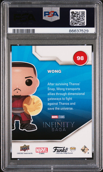 2023 UPPER DECK FUNKO POP MARVEL  WONG PLATINUM #98  PSA 10 - for just $54! 