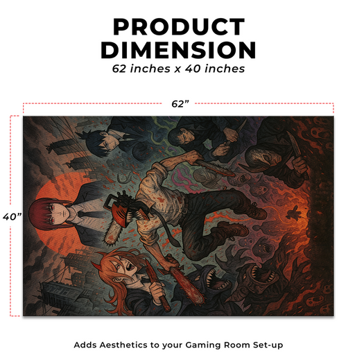 Chainsaw Man Inspired Decor Rug- 62x40 inches - for just $44.99! 
