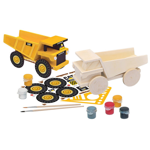 CAT - Caterpillar Dump Truck Wood Craft & Paint Kit - for just $19.99! 