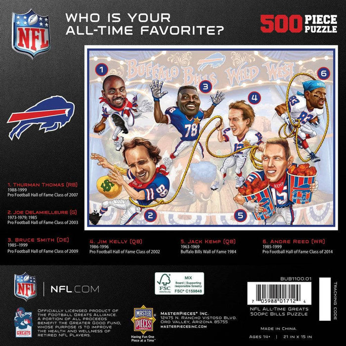 Buffalo Bills - All-Time Greats 500 Piece Jigsaw Puzzle - for just $19.99! 