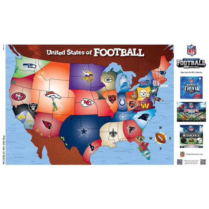 NFL - League Map 500 Piece Jigsaw Puzzle - for just $16.99! 