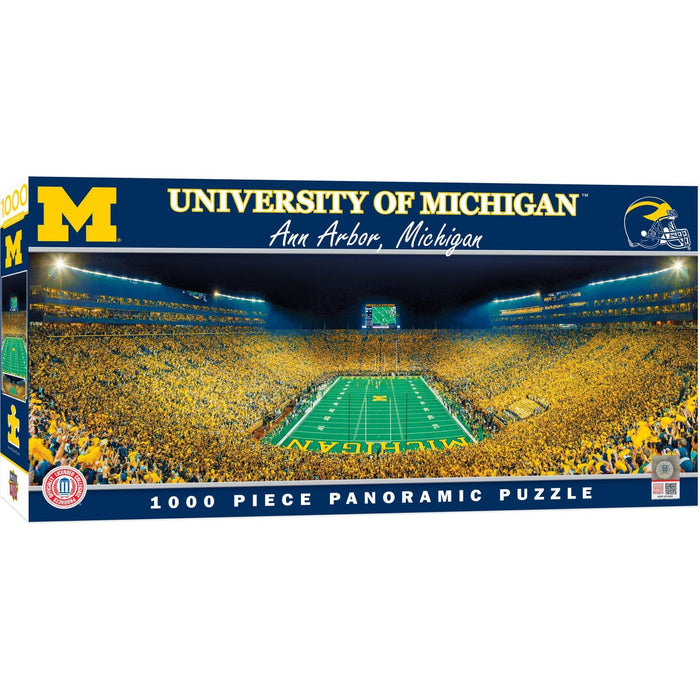 Michigan Wolverines - 1000 Piece Panoramic Jigsaw Puzzle - End View - for just $19.99! 