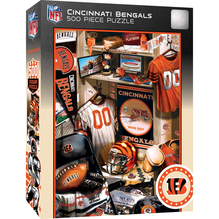Cincinnati Bengals - Locker Room 500 Piece Jigsaw Puzzle - for just $16.99! 