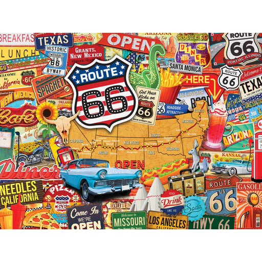 Greetings From Route 66 - 550 Piece Jigsaw Puzzle - Just $14.99! Shop now at Retro Gaming of Denver