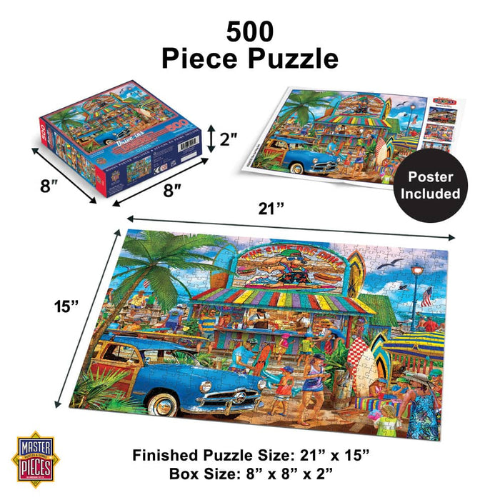 Drive-Ins, Diners & Dives - The Surf Dog Grill 500 Piece Jigsaw Puzzle - for just $14.99! 