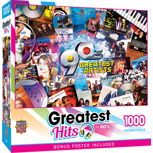 Greatest Hits - 90's Artists 1000 Piece Jigsaw Puzzle - Just $16.99! Shop now at Retro Gaming of Denver