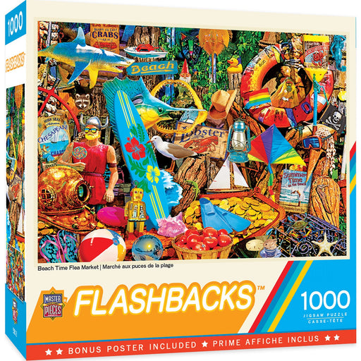 Flashbacks - Beach Time Flea Market 1000 Piece Jigsaw Puzzle - Just $16.99! Shop now at Retro Gaming of Denver