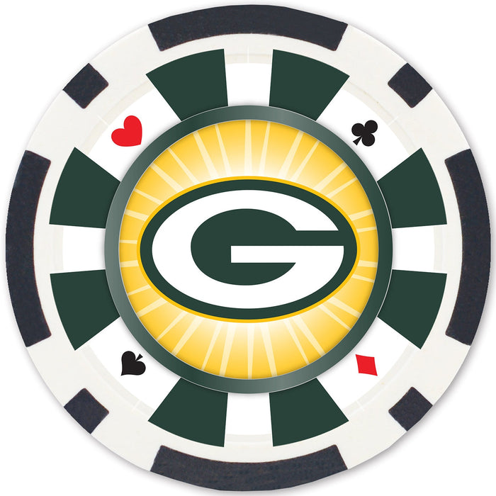 Green Bay Packers 100 Piece Poker Chips - Just $29.99! Shop now at Retro Gaming of Denver