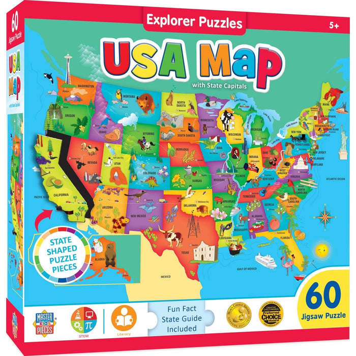Explorer - USA Map 60 Piece Jigsaw Puzzle - for just $12.99! 