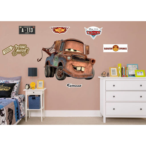 Cars: Mater RealBig        - Officially Licensed Disney Removable Wall   Adhesive Decal - Premium Vinyl Die-Cut Character - Just $69.99! Shop now at Retro Gaming of Denver