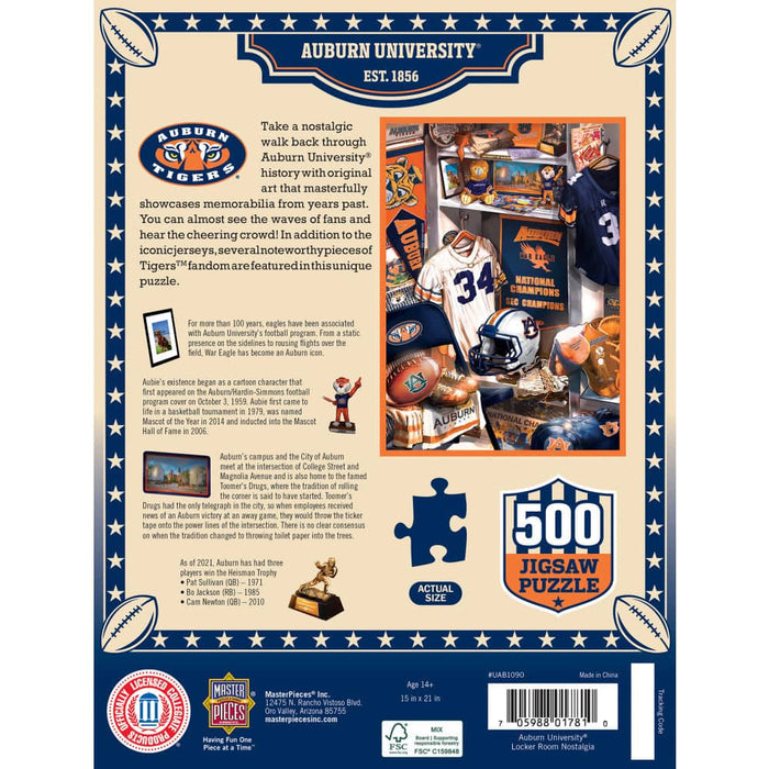Auburn Tigers - Locker Room 500 Piece Jigsaw Puzzle - for just $16.99! 