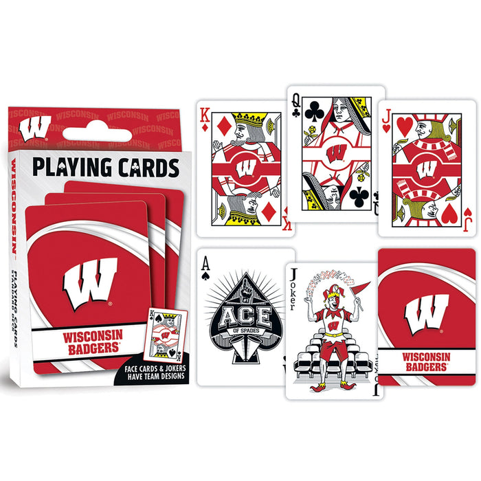 Wisconsin Badgers Playing Cards - 54 Card Deck - Just $6.99! Shop now at Retro Gaming of Denver