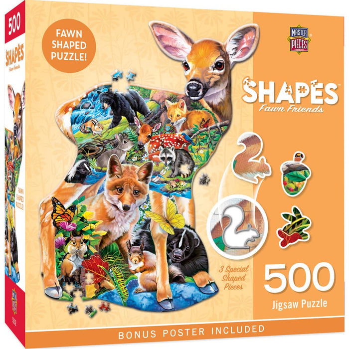 Shapes - Fawn Friends 500 Piece Jigsaw Puzzle - for just $14.99! 