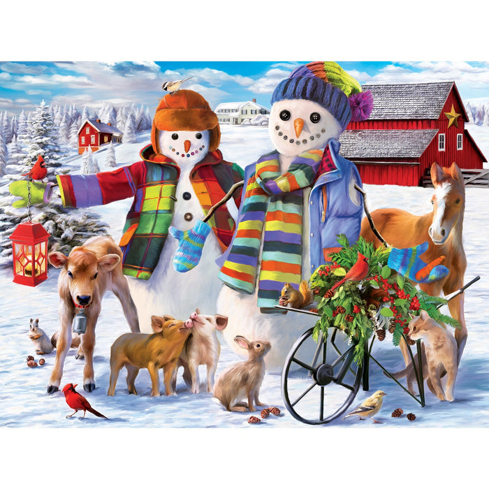 Happy Holidays - Snow Family McDonald 300 Piece EZ Grip Jigsaw Puzzle - Just $14.99! Shop now at Retro Gaming of Denver