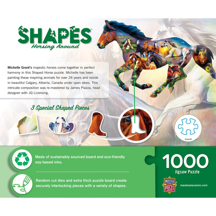 Contours - Horsing Around 1000 Piece Shaped Jigsaw Puzzle - Just $16.99! Shop now at Retro Gaming of Denver