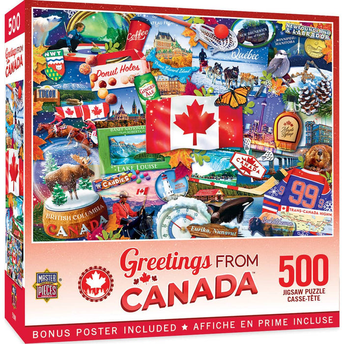 Greetings From Canada - 500 Piece Jigsaw Puzzle - for just $14.99! 