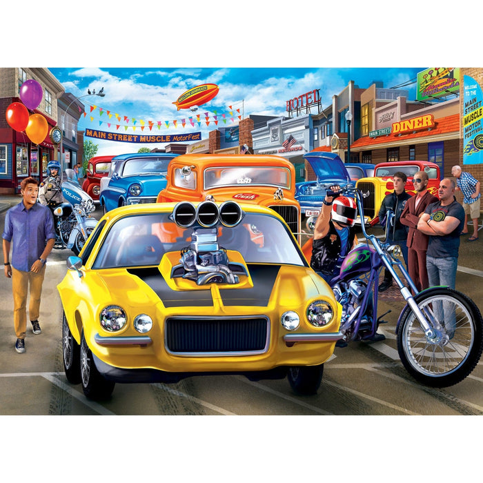 Cruisin' Route 66 - Main Street Muscle 1000 Piece Jigsaw Puzzle - for just $16.99! 